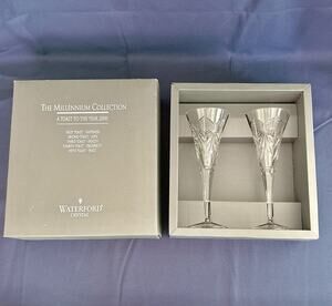 Vintage The Millennium Collection Waterford Crystal Flutes